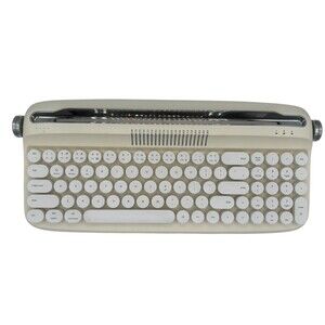 YUNZII Upgraded Wireless Keyboard, Retro Typewriter Style with B309, Beige